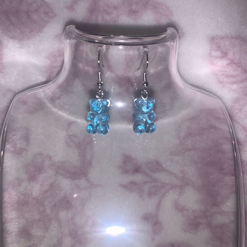 Blue Gummy Bear Earrings